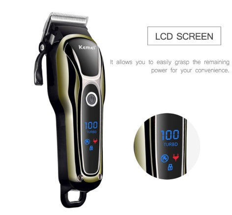Professional Hair Clipper with LCD Display