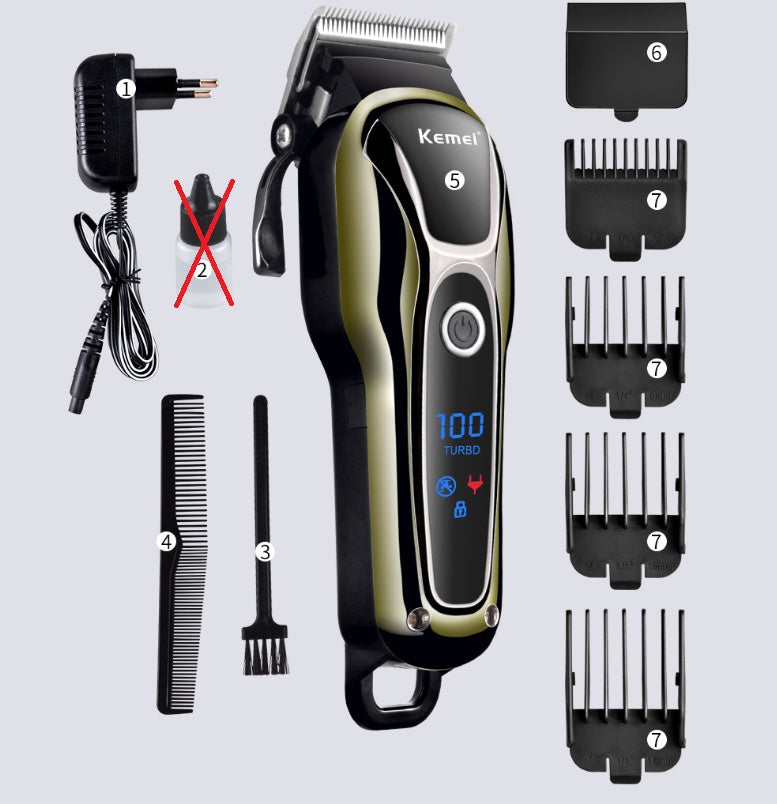 Professional Hair Clipper with LCD Display