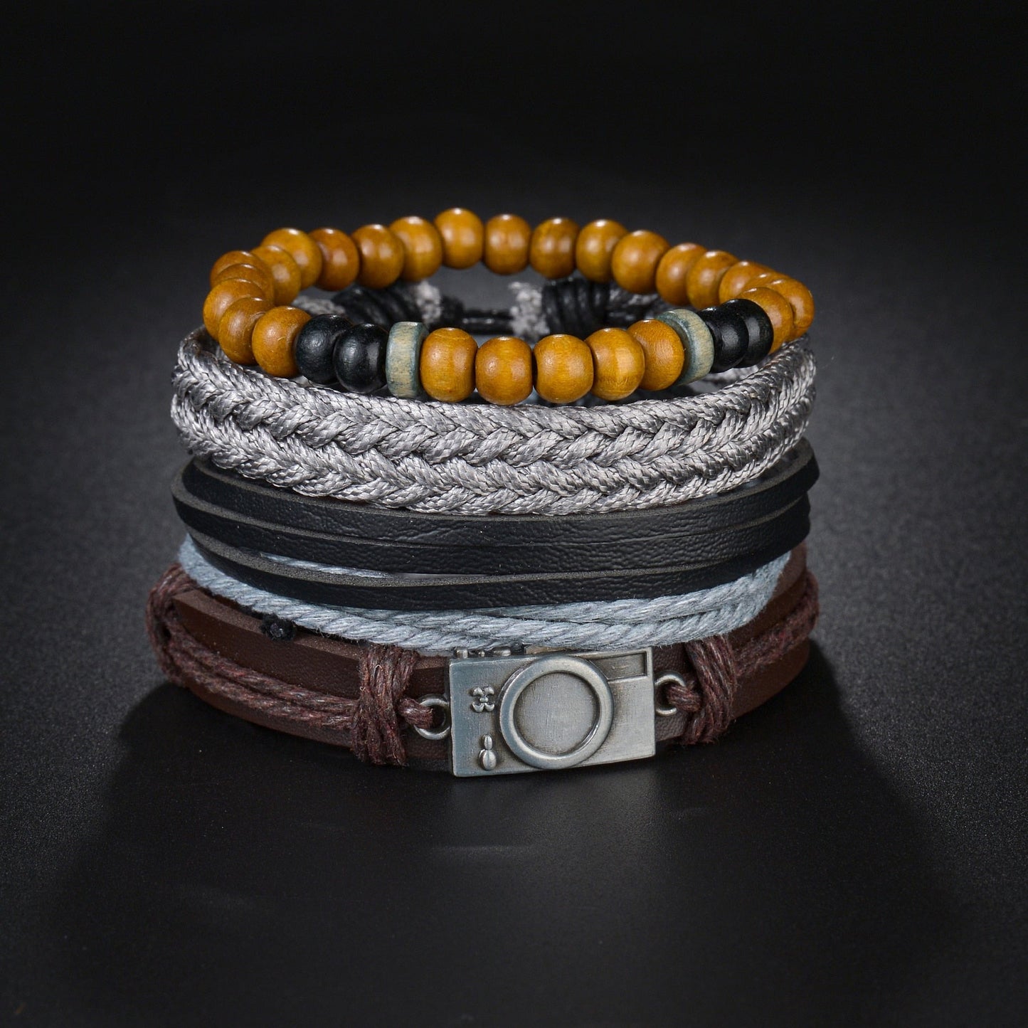 Modern Boho Leather & Rope Wrist Jewelry