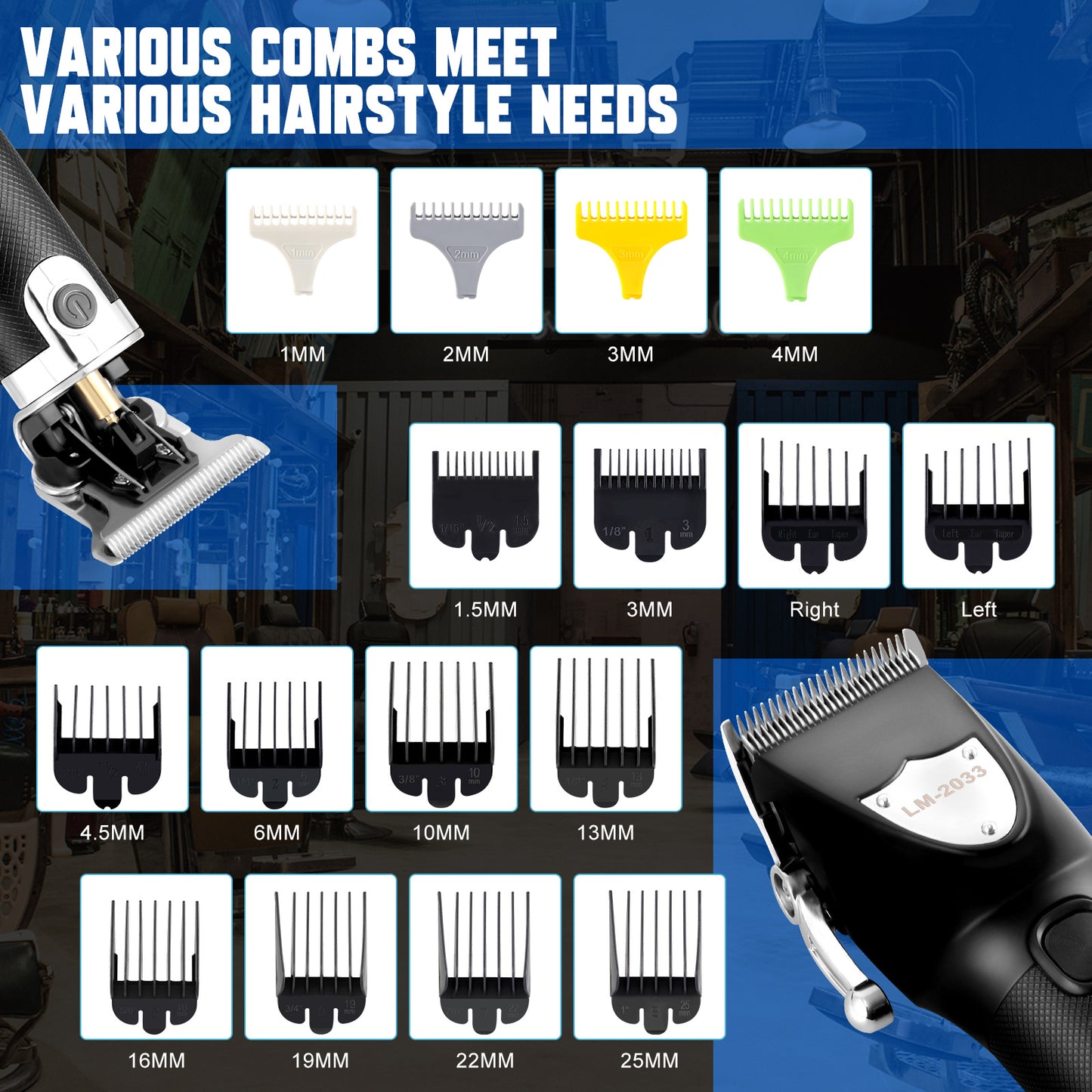 Hair Clippers for Men Cordless Professional Barber Trimmer Set