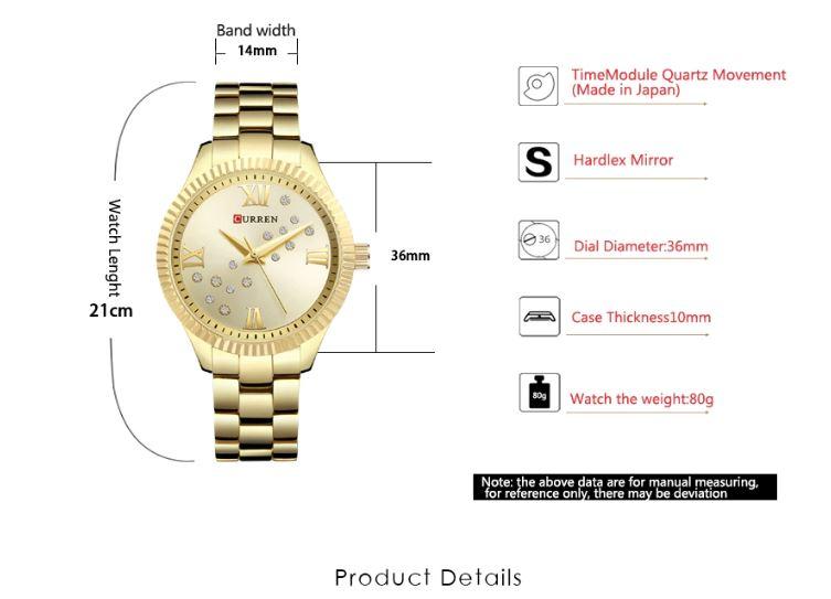 Elegant Stainless Steel Ladies Wristwatch