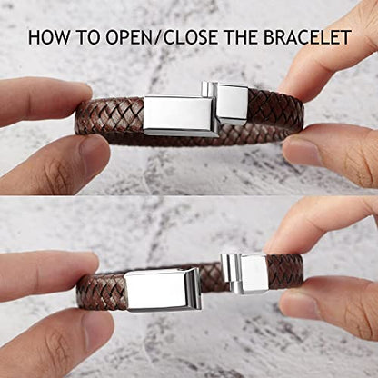 Woven Wristband with Roman Numeral Engraving
