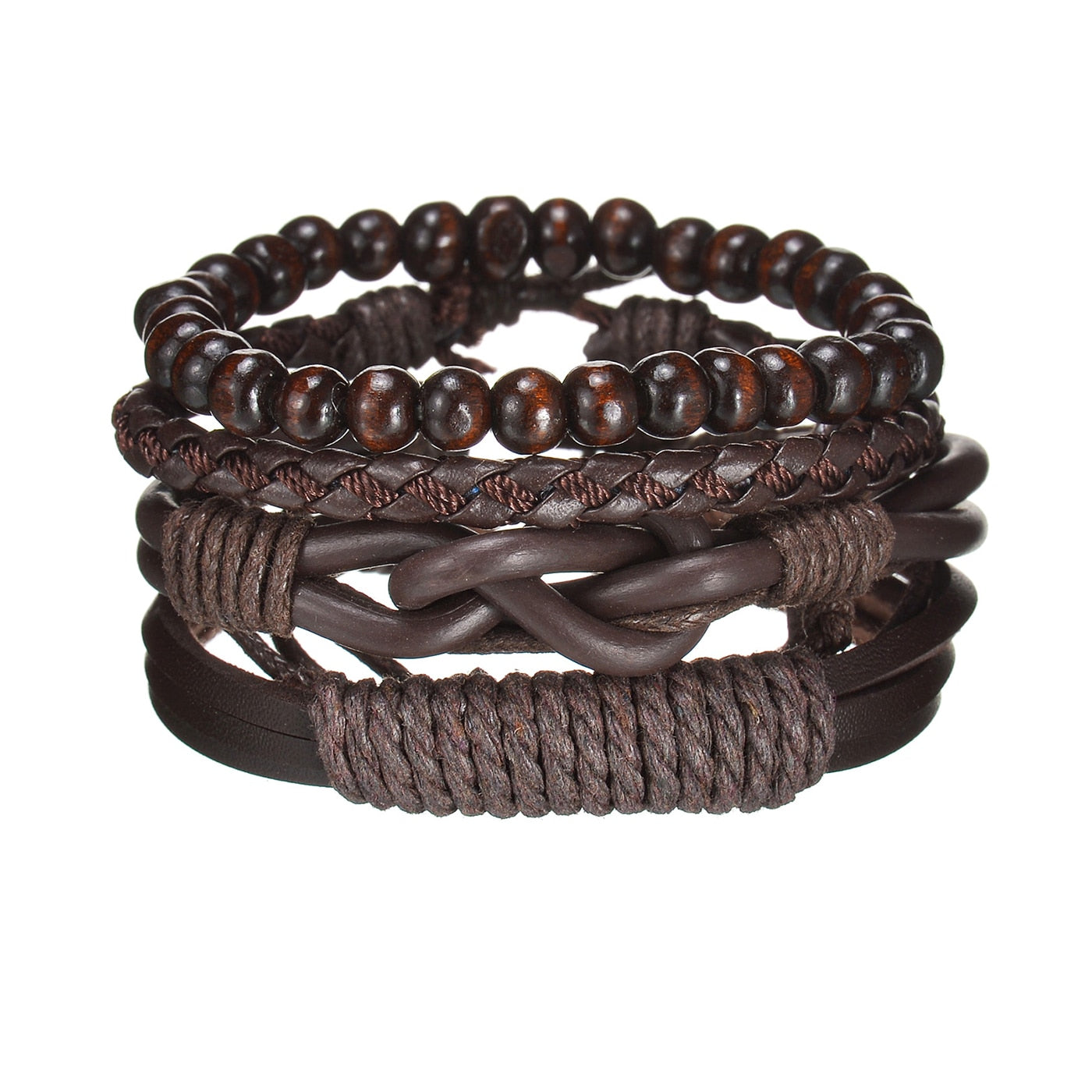 Modern Boho Leather & Rope Wrist Jewelry