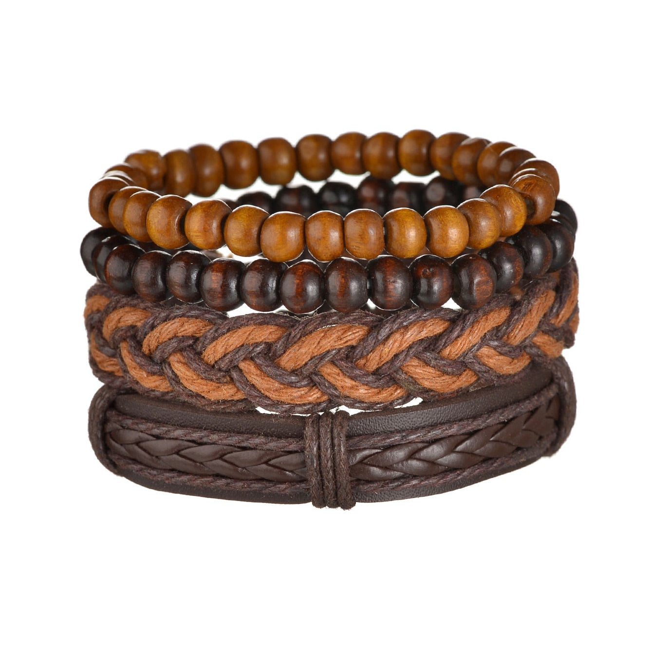 Modern Boho Leather & Rope Wrist Jewelry