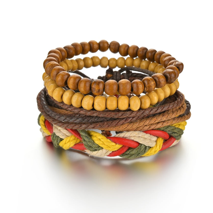 Modern Boho Leather & Rope Wrist Jewelry