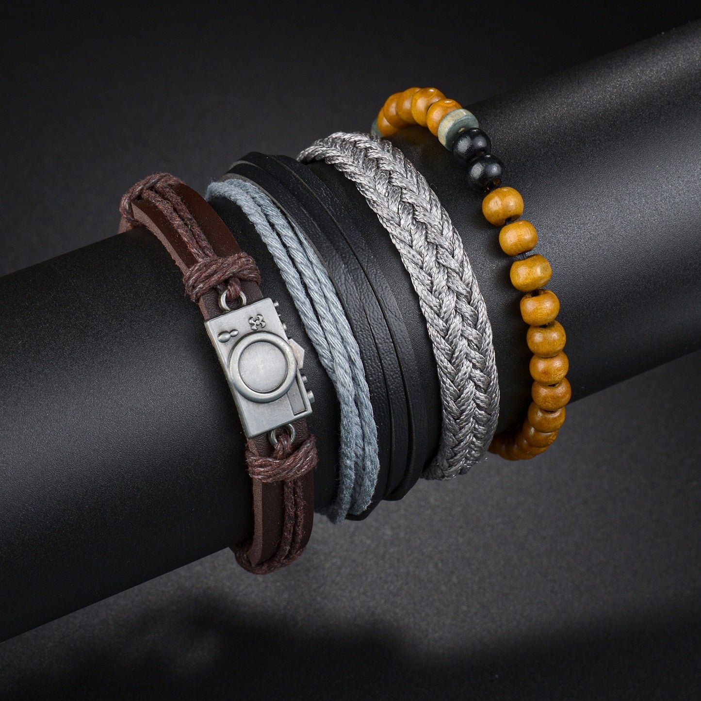 Modern Boho Leather & Rope Wrist Jewelry