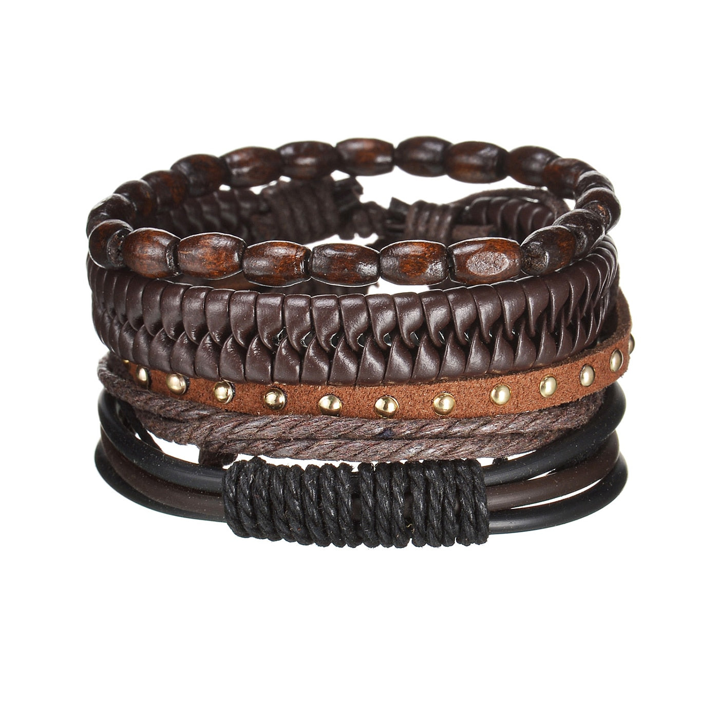 Modern Boho Leather & Rope Wrist Jewelry