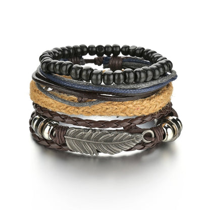 Modern Boho Leather & Rope Wrist Jewelry