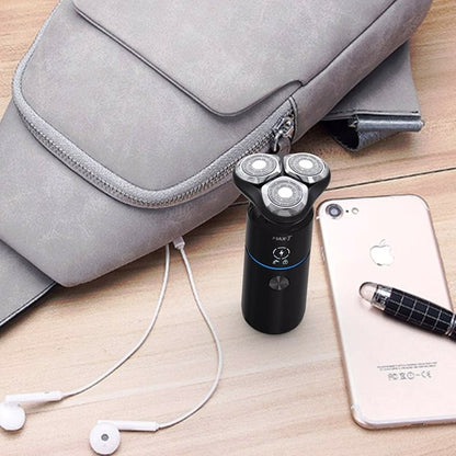 Travel Electric Razor Men Rechargeable IPX7 Waterproof Rotary Shaver